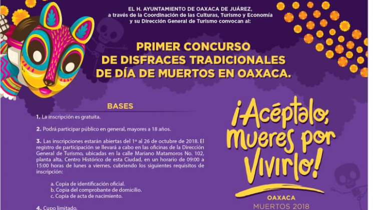 Invitan a participar en concursos para Día de Muertos