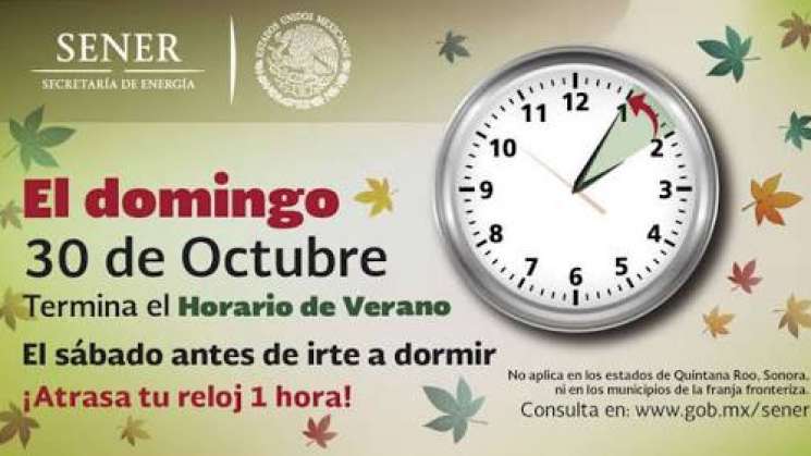 Por iniciar el horario de invierno