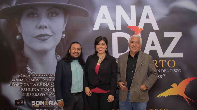 Anuncia Sectur Oaxaca concierto de la cantautora Ana Díaz 