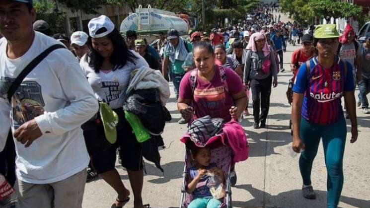 Cambia ruta caravana migrante en Matías Romero a Veracruz