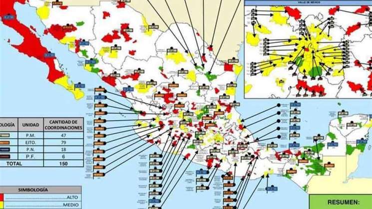 Despliegue de militares en 79 regiones del país