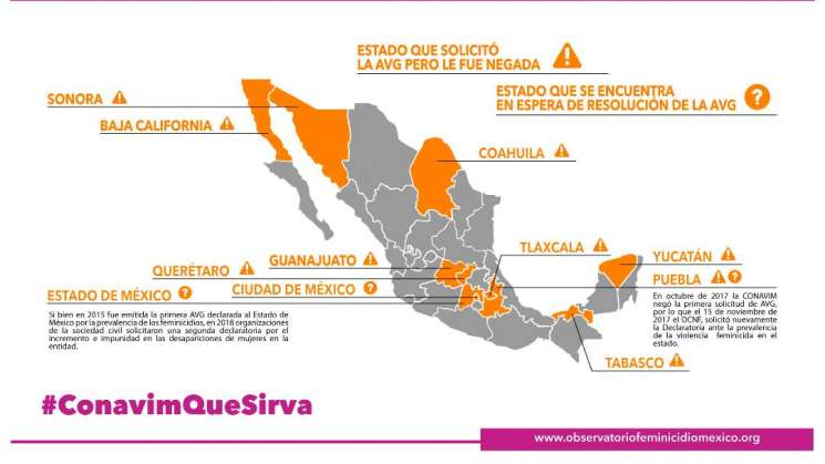 56% del país en Alerta por Violencia contra las Mujeres