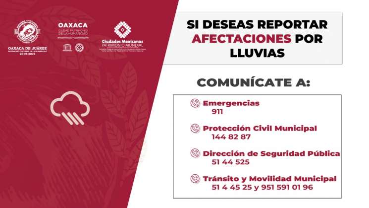 Exhortan a ciudadanía mantenerse prevenida ante lluvias