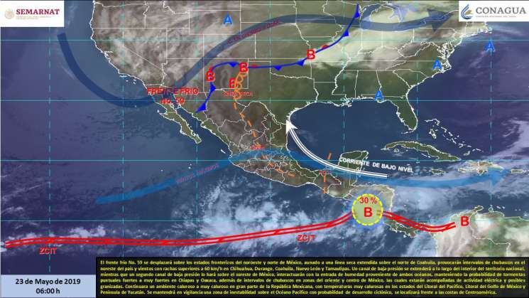 Seguirán lluvias fuertes y actividad eléctrica en Oaxaca