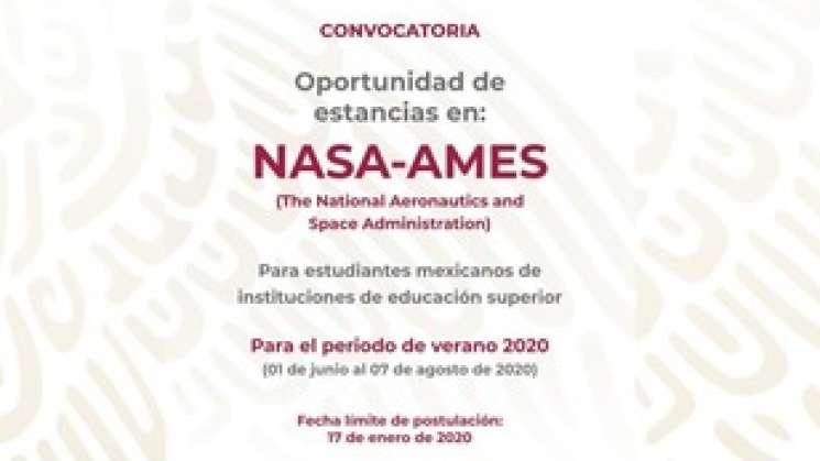 Emite convocatoria AEM para estancias de investigación en la NASA