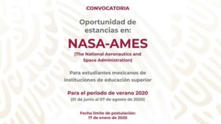 Emite convocatoria AEM para estancias de investigación en la NASA