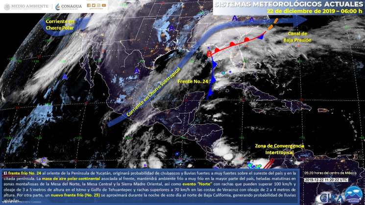 Continua efecto Norte en el Istmo, frío y lluvias en Oaxaca