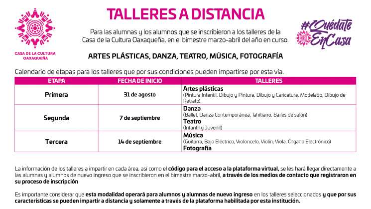 Impartirá CCO talleres en línea para estudiantes de nuevo ingreso