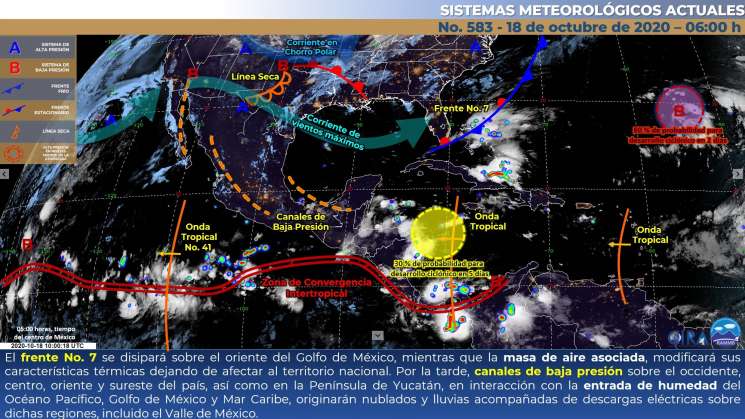 Anuncian nublado y lluvias por la tarde en Oaxaca