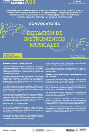 Convocatoria de  Dotación de Instrumentos Musicales