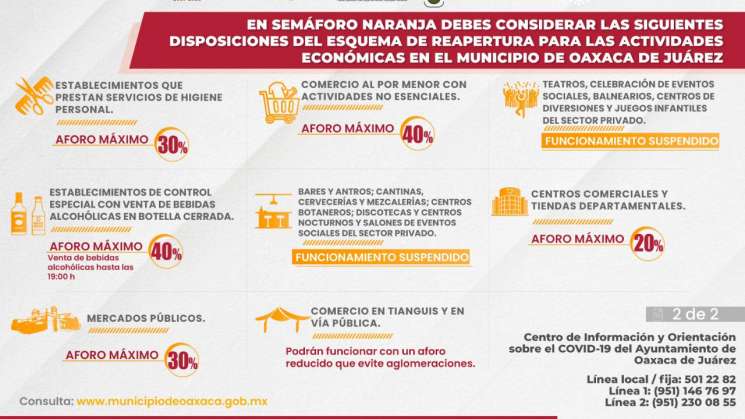 Negocios de la capital oaxaqueña deben apegarse a reglamento
