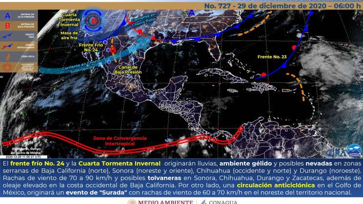 Anuncian nublados y  bajas temperaturas en Oaxaca, calor en costa