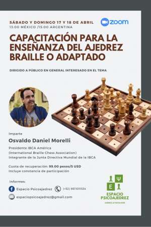 Enseñanza del Ajedrez braille