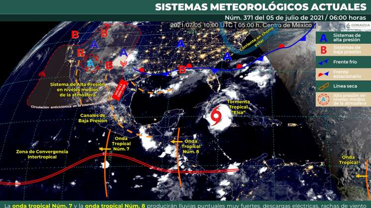 Tormenta tropical No 8 provocará lluvias en Oaxaca
