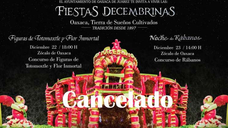  La tradicional Noche de los Rábanos en Oaxaca se cancela