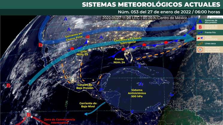 Se mantendrá evento de norte el Istmo, frio en sierras de Oaxaca