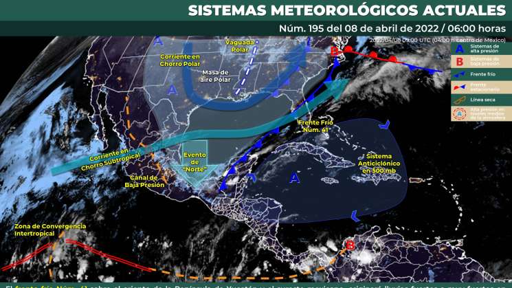 Alerta por norte en el Istmo, calor en la costa