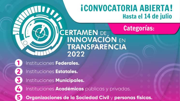 Convocan a participar en Certamen de Innovación en Transparencia