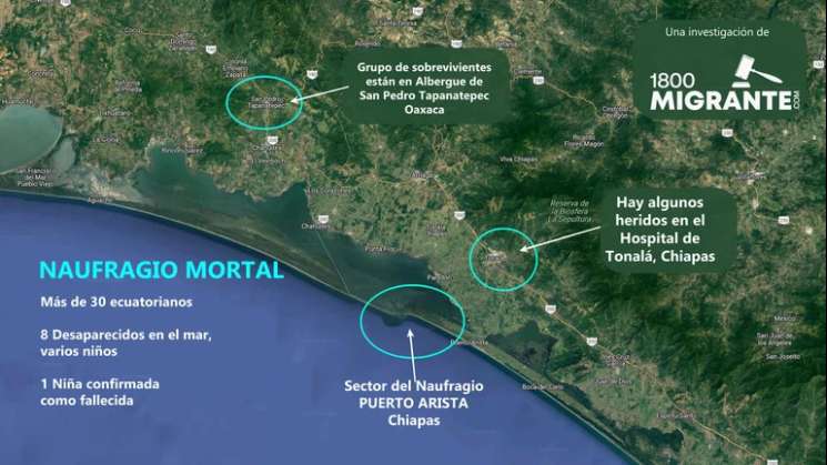 Naufragio en costas de Oaxaca hay desaparecidos y muertos