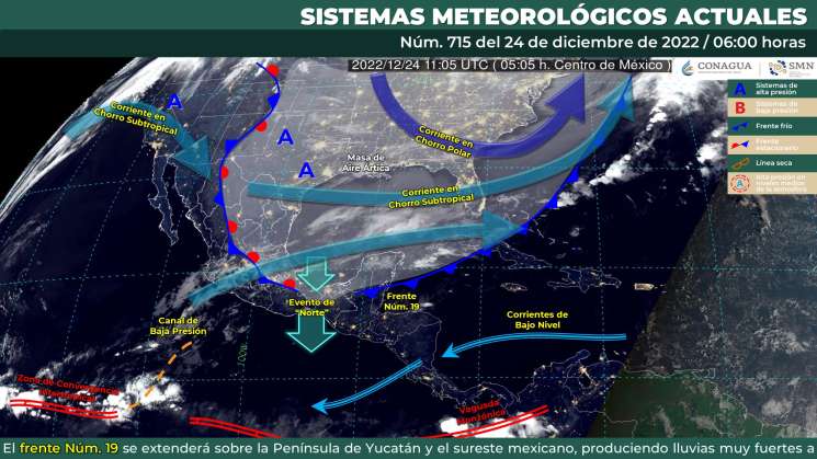 Frio en sierras, norte en  el Istmo y cálido en costas de Oaxaca
