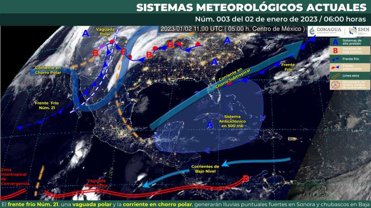 Corriente en chorro subtropical causa nublados en Oaxaca