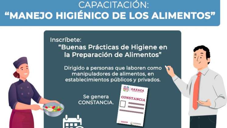 Brindan SSO curso sobre “Manejo higiénico de alimentos”