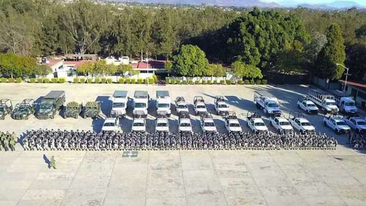  Llegan a Oaxaca 360 elementos de Sedena y Guardia Nacional
