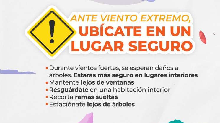 Emite Protección Civil recomendaciones ante fuertes vientos