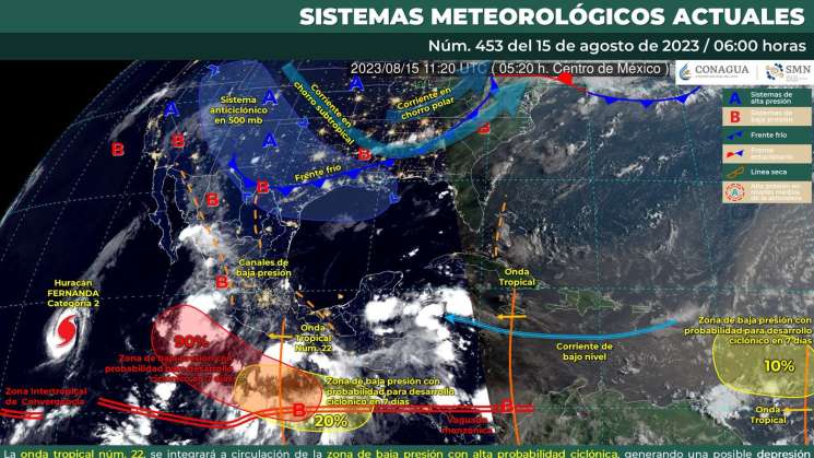 En próximas 48 horas se prevén fuertes lluvias en Oaxaca