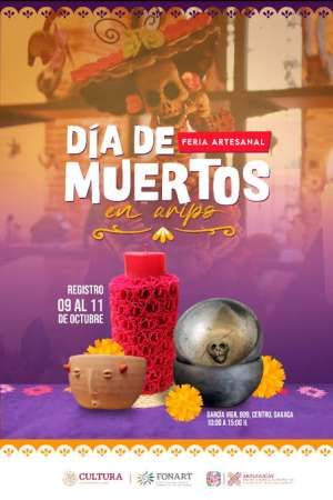 Participa en la Feria Artesanal Día de Muertos 2023 en Aripo    