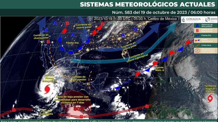 Se pronostican lluvias ligeras en la mayor parte de Oaxaca