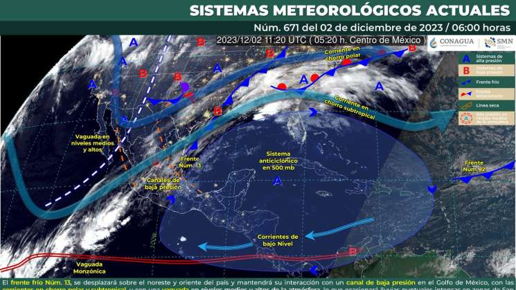Anuncian evento norte  y descenso de temperatura en Oaxaca 