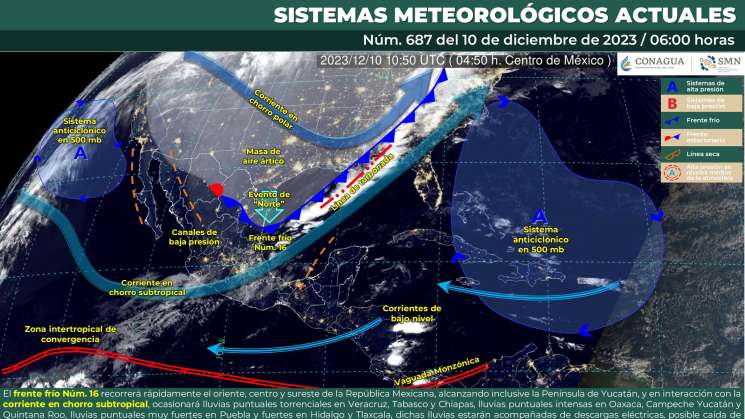 Anuncian lluvias intensas y bajas temperaturas en Oaxaca 