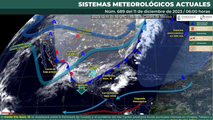 Continuarán bajas temperaturas y lluvias en Oaxaca    