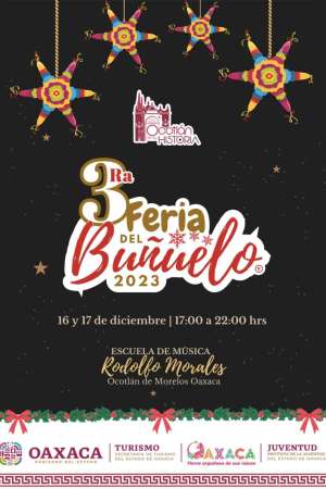 Invitan a la 3ra Feria del Buñuelo, en Ocotlán, Oaxaca