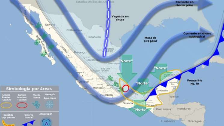 Sigue el frío en Mixteca, Sierra norte y sur con lluvias