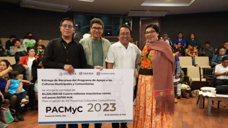 Otorgan Apoyos a Culturas Municipales y Comunitarias en Oaxaca