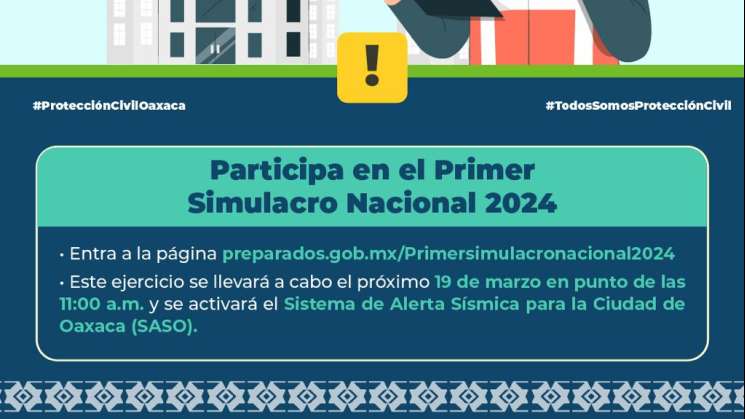Convoca Protección Civil al Primer Simulacro Nacional 2024