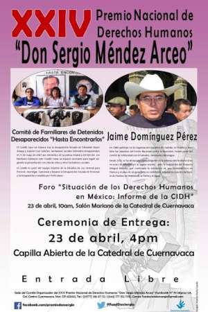 XXIX Premio Nacional de Derechos Humanos Don Sergio Méndez Arceo