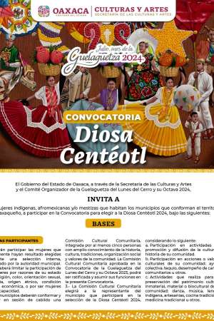 Lanzan convocatoria para elegir a la Diosa Centéotl 2024     