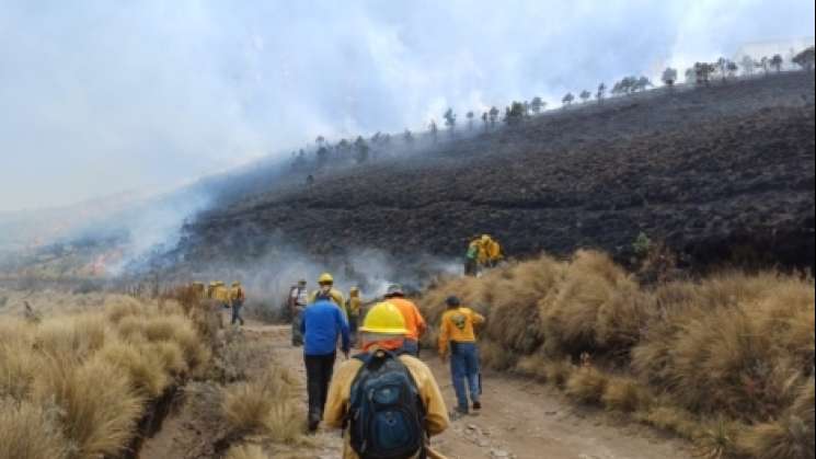Combaten incendio en Tamazulápam del Espíritu Santo    
