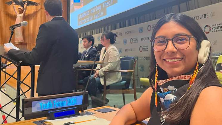 Destaca joven mixteca en Foro de la Juventud de la ONUe la ONU