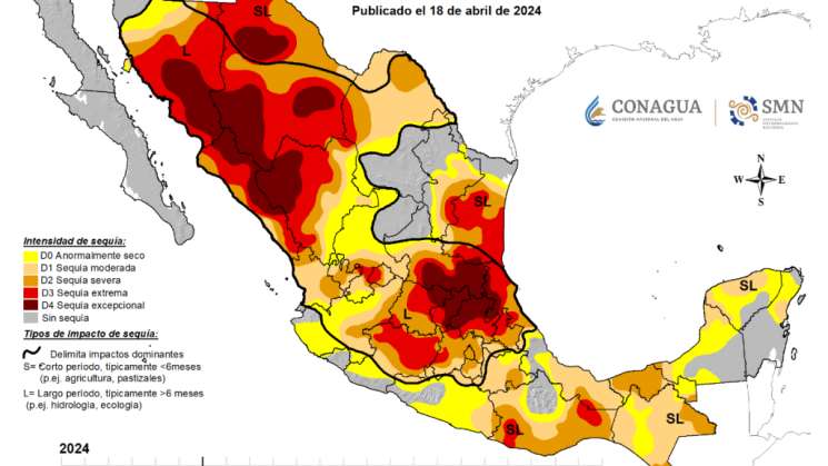 SMN: En México, Sequía afecta a más del 75% de municipios 