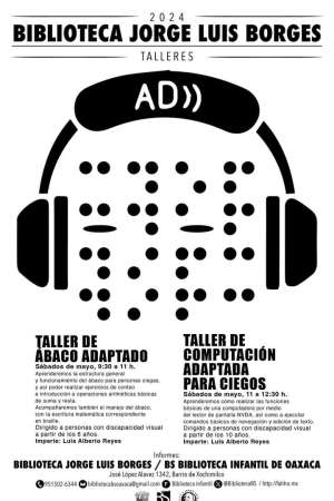 Biblioteca Jorge Luis Borges invita a participar a sus talleres