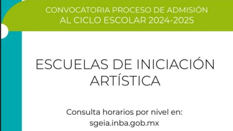 Inbal convoca a estudiar en las Escuelas de Iniciación Artística 