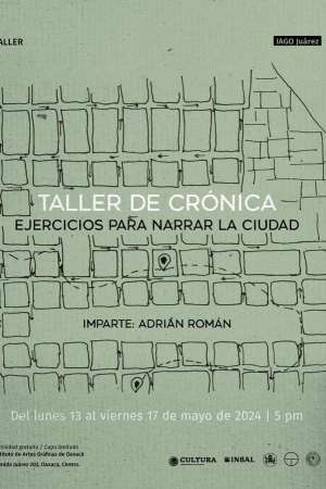 Participa en Taller de Crónica, ejercicios para narrar la ciudad