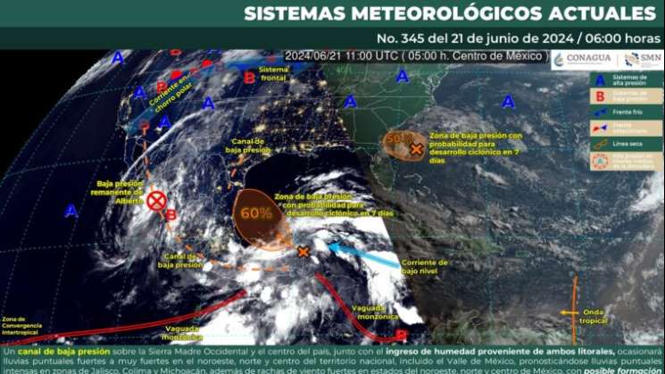 Habrá viernes con lluvia prolongada en  Oaxaca