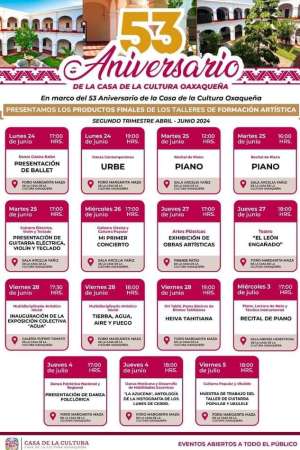 Casa de la Cultura Oaxaqueña celebra 53 años