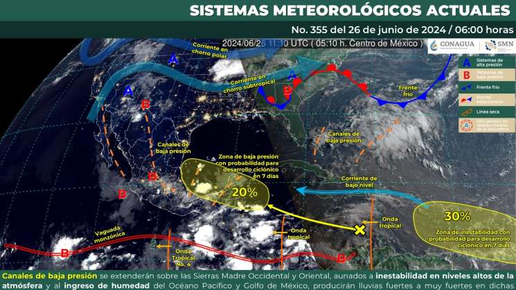  Se prevén tormentas aisladas para este miércoles en Oaxaca 
