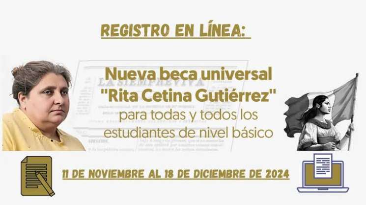 Por iniciar registro para beca Cetina a alumnos de secundaria 